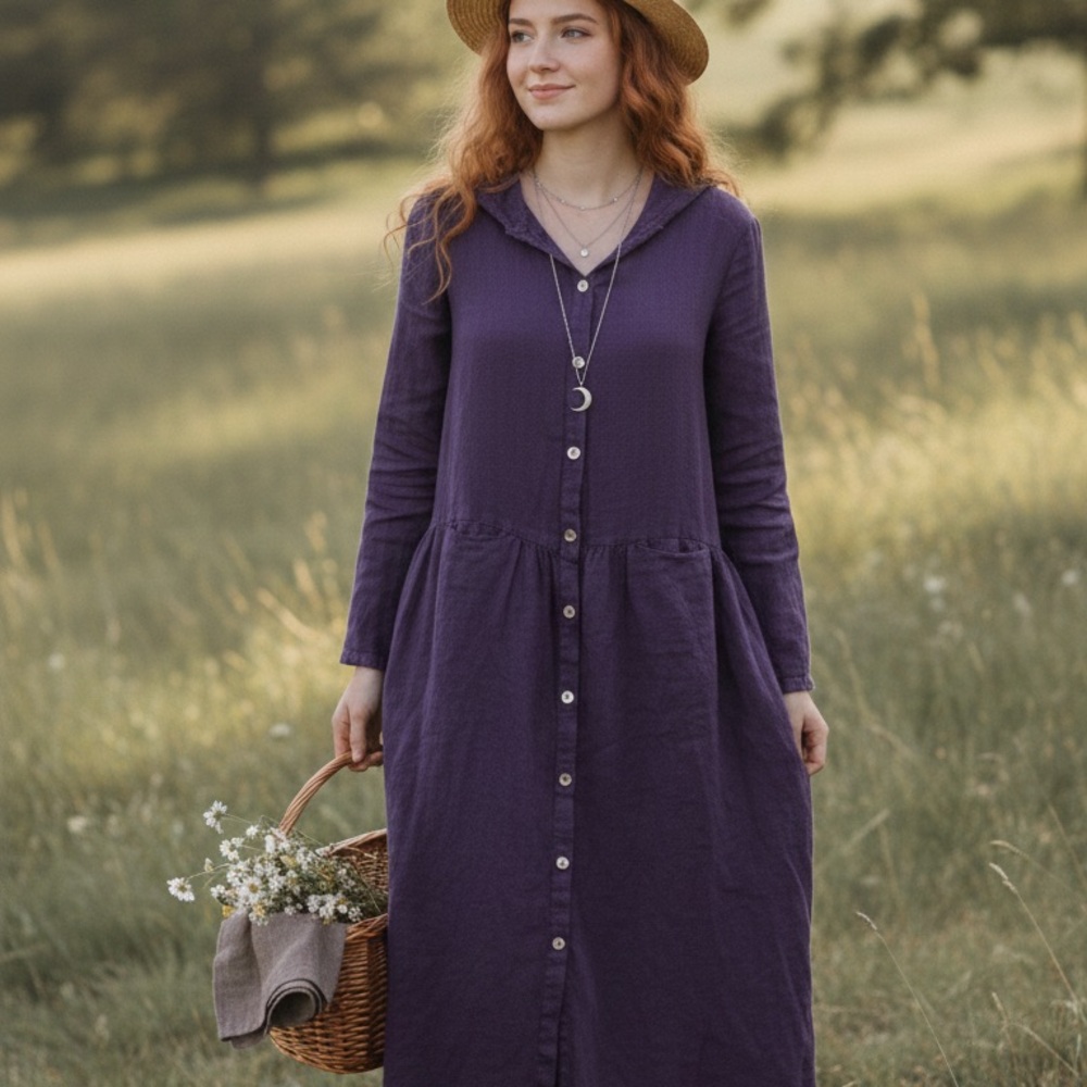 100% Linen Via Vai Maxi Dress